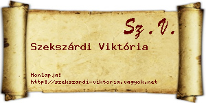 Szekszárdi Viktória névjegykártya