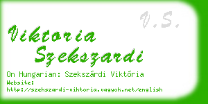 viktoria szekszardi business card