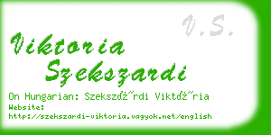 viktoria szekszardi business card